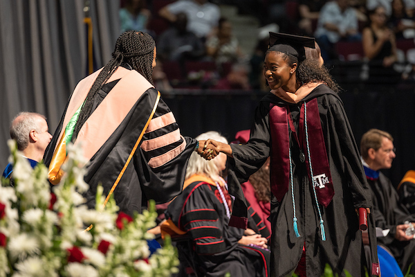 Student Shaking Hands at Commencement